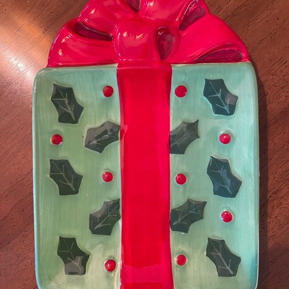 FITZ and FLOYD Kringle Christmas Set of 4 Snack Plates - Picture 4 of 7